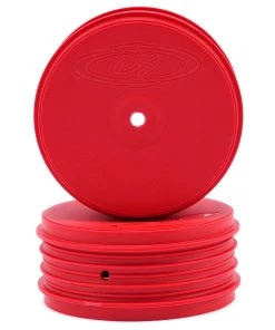 DE Racing Speedline PLUS 2.4 4WD Front Buggy Wheel (2) (Red) w/12mm Hex (22-4/D413/B74)