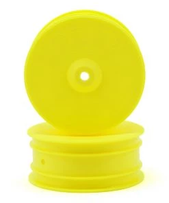 DE Racing 9.5mm Hex "Speedline" 2.2 4WD Front Buggy Wheels(2) (B44.2) (Yellow)