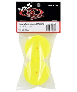 DE Racing 12mm Hex "Speedline" 2.2 4WD Front Buggy Wheels (2) (22-4) (Yellow) -DE Racing Official Shop der sb l4y 2
