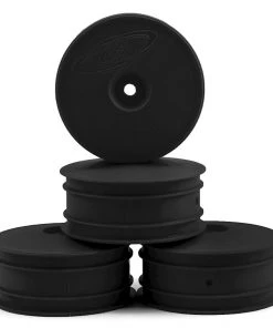 DE Racing Speedline 2.2 4WD Buggy Front Wheel (Black) (4) (B74) w/12mm Hex