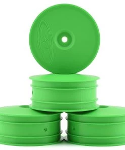 DE Racing Speedline 2.2 4WD Buggy Front Wheel (Green) (4) (B74) w/12mm Hex