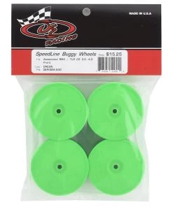 DE Racing Speedline 2.2 4WD Buggy Front Wheel (Green) (4) (B74) w/12mm Hex -DE Racing Official Shop der sb4 a4g 2