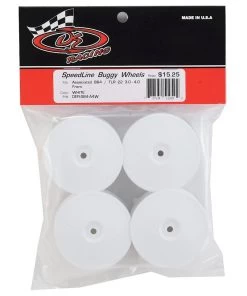 DE Racing Speedline 2.2 4WD Buggy Front Wheel (White) (4) (B74) w/12mm Hex -DE Racing Official Shop der sb4 a4w 2