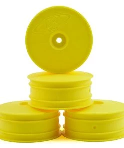 DE Racing Speedline 2.2 4WD Buggy Front Wheel (Yellow) (4) (B74) w/12mm Hex