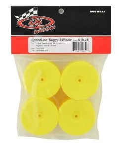 DE Racing 12mm Hex "Speedline" 2.2 1/10 Buggy Front Wheels (4) (B6/RB6) (Yellow) -DE Racing Official Shop der sb4 afy 2