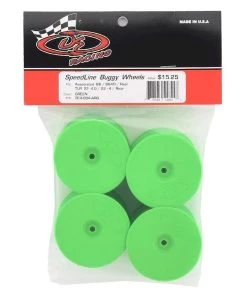 DE Racing Speedline 2.2 1/10 Buggy Rear Wheels (4) (B6/B74/22/22-4) (Green) w/12mm Hex -DE Racing Official Shop der sb4 arg 2
