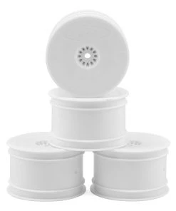 DE Racing Speedline 2.2 1/10 Buggy Rear Wheels (4) (B6/B74/22/22-4) (White) w/12mm Hex