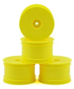 DE Racing Speedline 2.2 1/10 Buggy Rear Wheels (4) (B6/B74/22/22-4) (Yellow) w/12mm Hex
