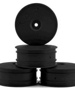 DE Racing Speedline 2.2 4WD Buggy Front Wheel (4) (Black) (22-4/EB410) w/12mm Hex