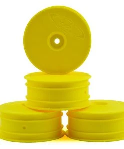 DE Racing Speedline 2.2 4WD Buggy Front Wheel (4) (Yellow) (22-4/EB410) w/12mm Hex