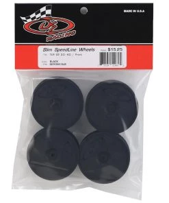 DE Racing Speedline Slim 2.2 2WD Buggy Front Wheel (Black) (4) (22 4.0) w/12mm Hex -DE Racing Official Shop der sb4 slb 2