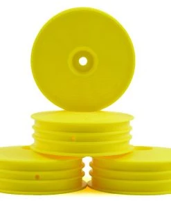 DE Racing Speedline Slim 2.2 2WD Buggy Front Wheel (Yellow) (4) (22 4.0) w/12mm Hex