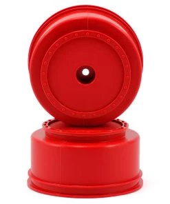 DE Racing 12mm Hex "Borrego" Short Course Wheels w/3mm Offset (Red) (2) (SC5M)