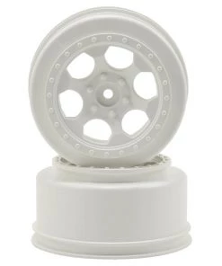 DE Racing Trinidad Short Course Wheels w/3mm Offset (White) (2) (SC5M) w/12mm Hex