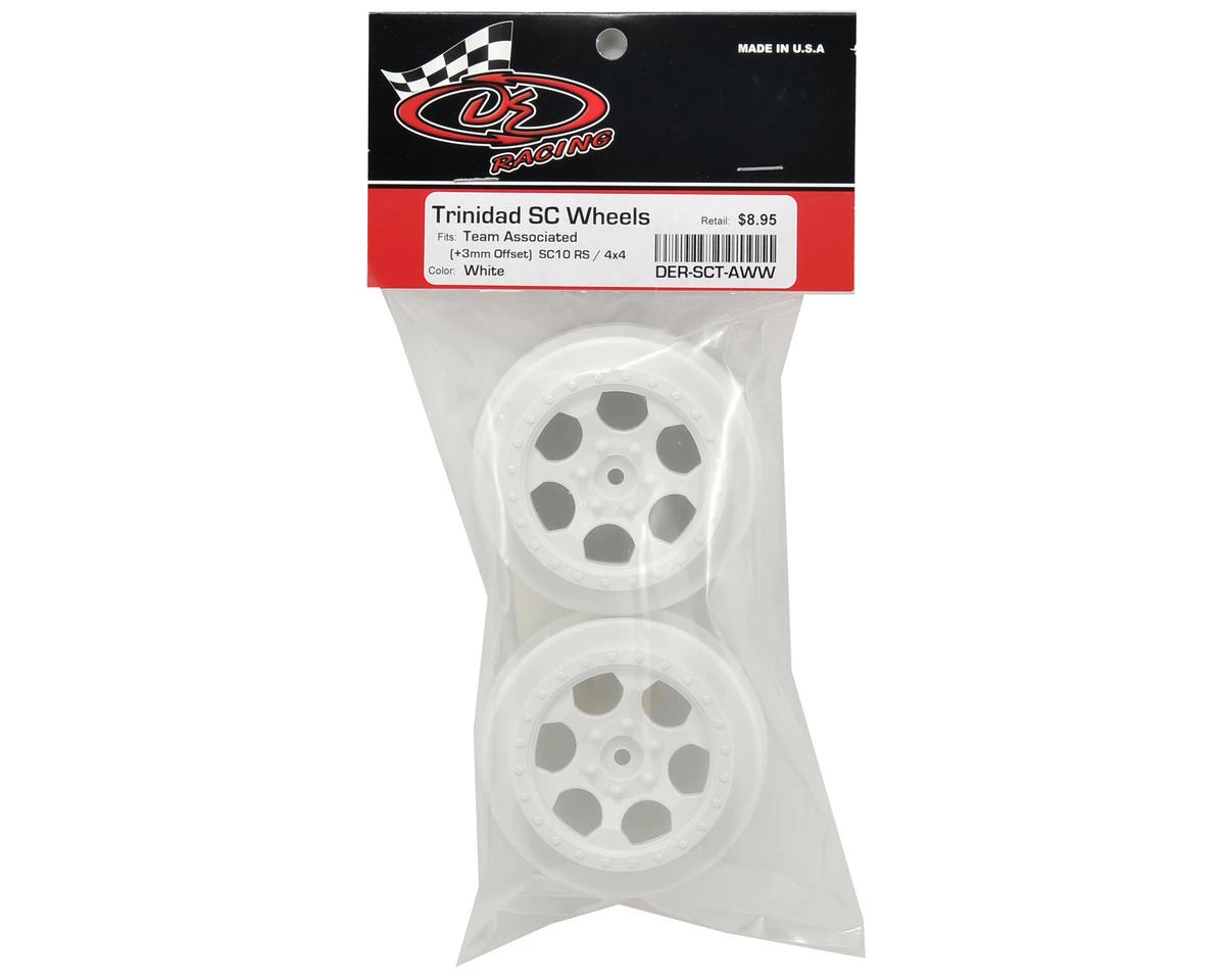 DE Racing Trinidad Short Course Wheels w/3mm Offset (White) (2) (SC5M) w/12mm Hex 4 DE Racing Trinidad Short Course Wheels w/3mm Offset (White) (2) (SC5M) w/12mm Hex - Image 2