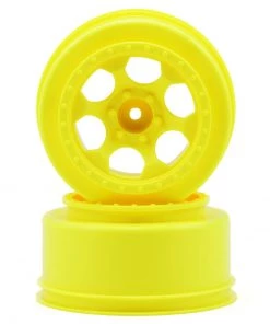 DE Racing 12mm Hex "Trinidad" Short Course Wheels (Yellow) (2) (Slash Front)