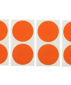DE Racing Speedway Mud Plug Sticker Disks (Red/Orange) (8)
