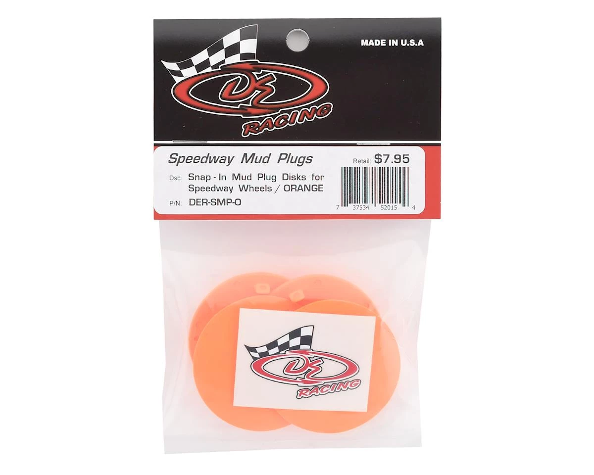 DE Racing Speedway Dirt Oval Mud Plugs (Orange) 4 DE Racing Speedway Dirt Oval Mud Plugs (Orange) - Image 2