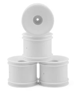 DE Racing 12mm Hex "Speedline" 2.2" 1/10 Stadium Truck Wheel (White) (4) (T4.2)