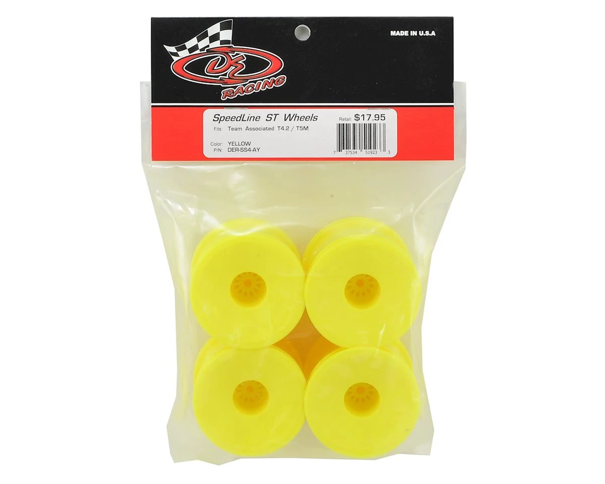 DE Racing 12mm Hex "Speedline" 2.2" 1/10 Stadium Truck Wheel (Yellow) (4) (T4.2) 5 DE Racing 12mm Hex "Speedline" 2.2" 1/10 Stadium Truck Wheel (Yellow) (4) (T4.2) - Image 3