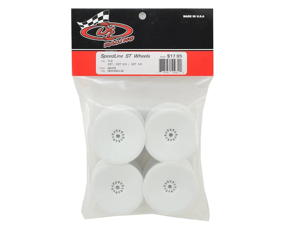 DE Racing 12mm Hex "Speedline" 2.2" 1/10 Stadium Truck Wheel (4) (22T) (White) 5 DE Racing 12mm Hex "Speedline" 2.2" 1/10 Stadium Truck Wheel (4) (22T) (White) - Image 3