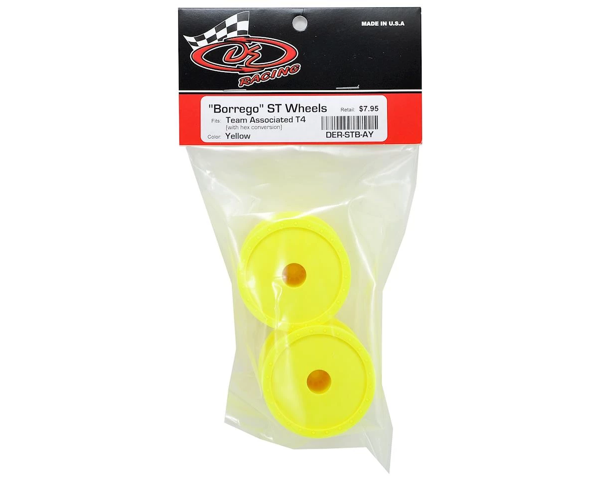 DE Racing 12mm Hex "Borrego" 2.2" 1/10 Stadium Truck Wheel (2) (T4) (Yellow) 4 DE Racing 12mm Hex "Borrego" 2.2" 1/10 Stadium Truck Wheel (2) (T4) (Yellow) - Image 2