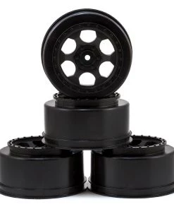 DE Racing 12mm Hex "Trinidad" Short Course Wheels (Black) (4) (SC5M)