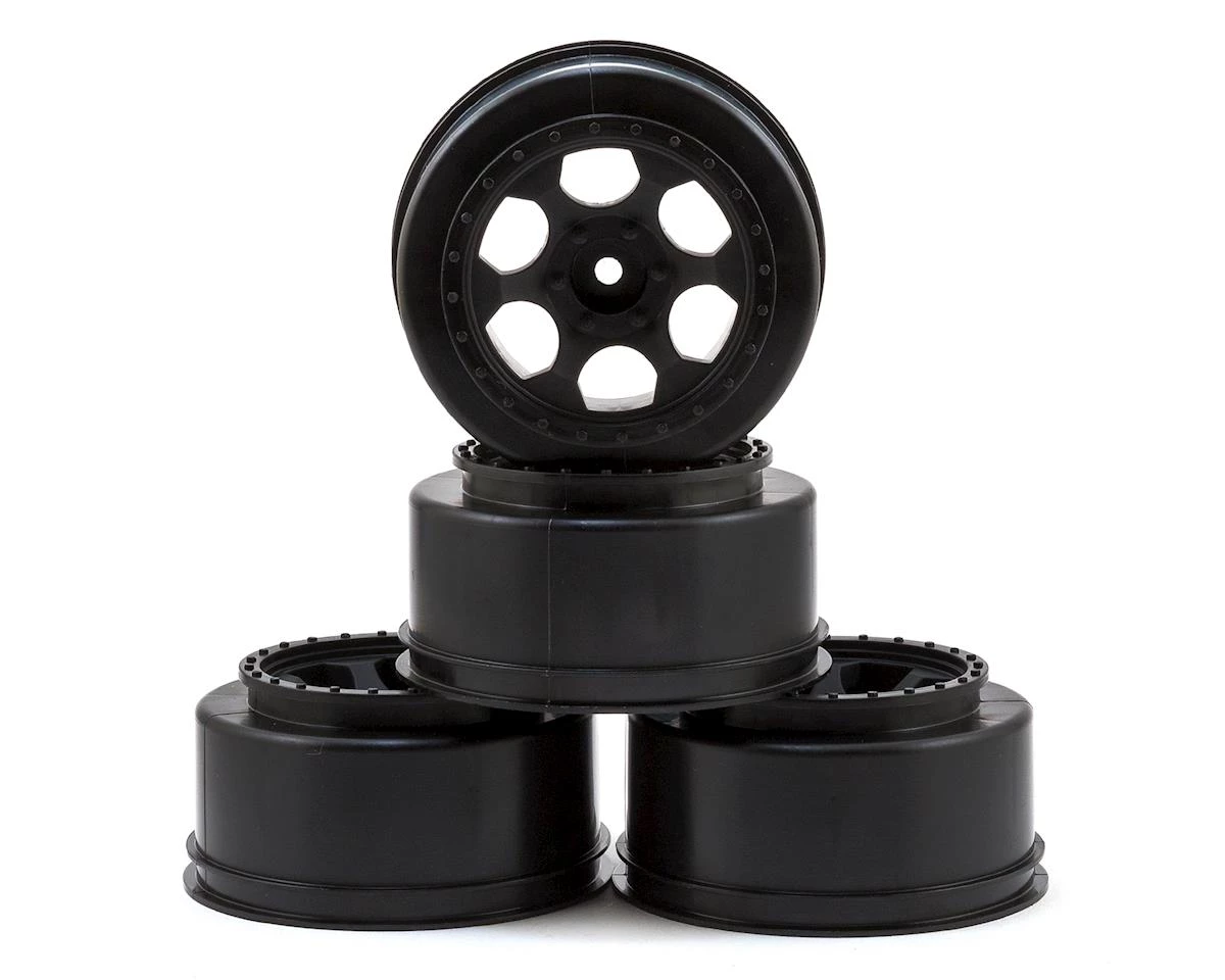 DE Racing 12mm Hex "Trinidad" Short Course Wheels (Black) (4) (Slash Front) 3 DE Racing 12mm Hex "Trinidad" Short Course Wheels (Black) (4) (Slash Front)