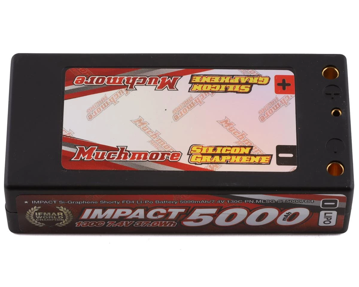 Muchmore Impact 2S FD4 Shorty LiPo Battery Pack (7.4V/5000mAh) w/4mm Bullets 3 Muchmore Impact 2S FD4 Shorty LiPo Battery Pack (7.4V/5000mAh) w/4mm Bullets